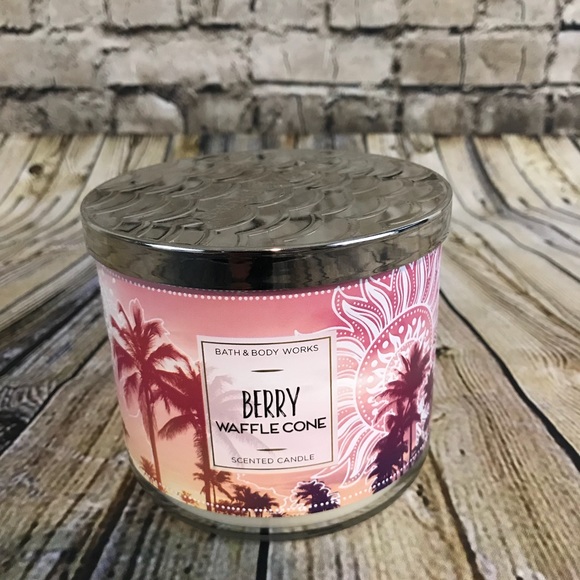 Bath & Body Works Other - Bath & Body Works Berry Waffle Cone 3 Wick Candle
